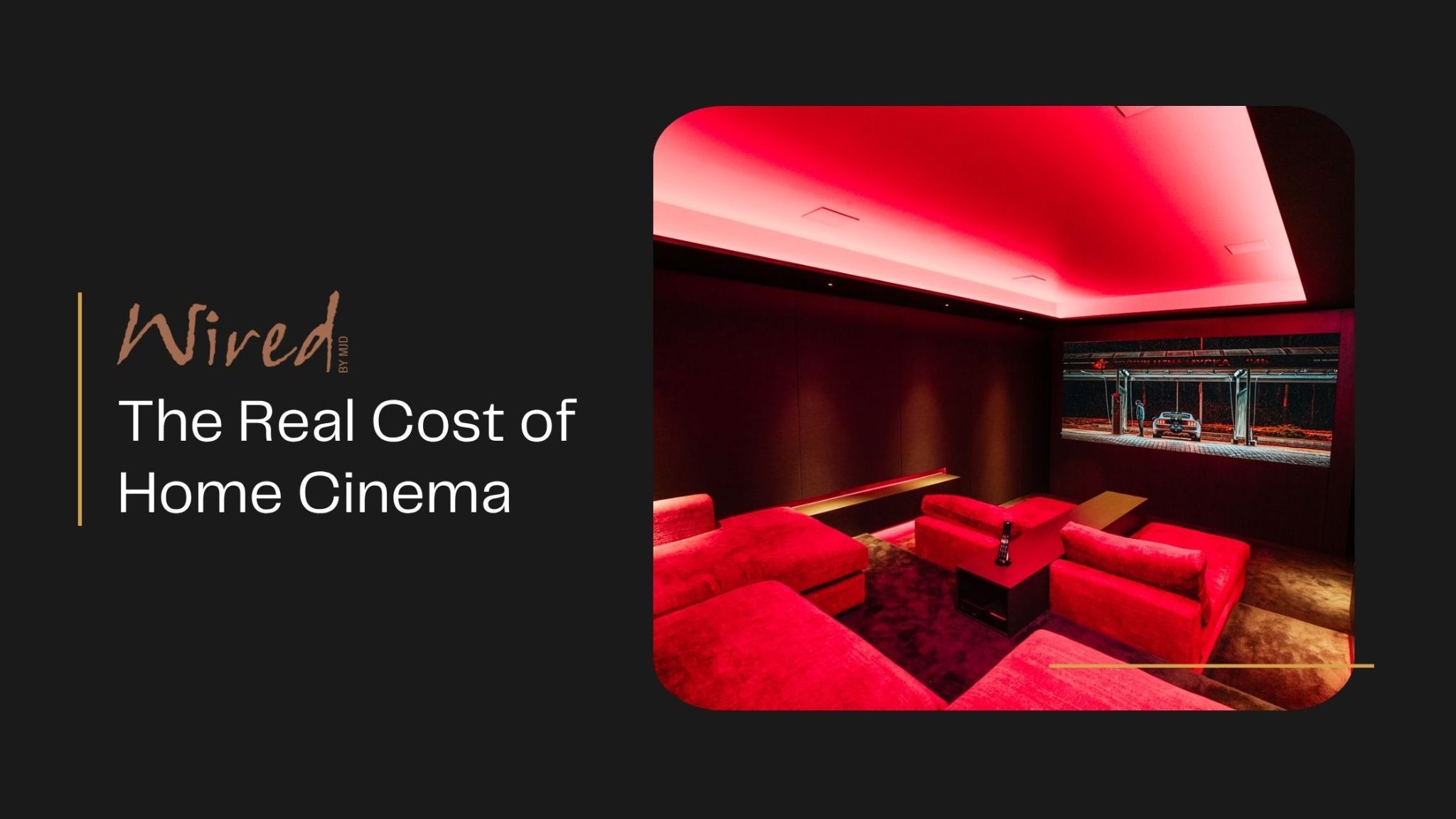 Luxury custom home cinema with large projection screen, tiered seating, and immersive surround sound system